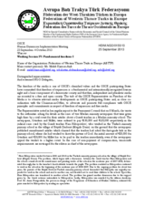 Statement under Working Session 4: Fundamental Freedoms I