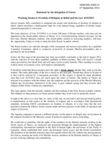 Statement by the delegation of Greece under Working Session 6: Freedom of Religion or Belief and the Law 4115/2013