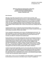 Statement by Canada for Working Session 3: Tolerance and non‐discrimination II (continued)