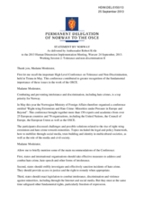 Statement by Norway as delivered by Ambassador Robert Kvile