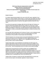Statement by Canada for Working Session 2 - Tolerance and non-discrimination II: Review of the implementation of commitments on promotion of mutual respect and understanding