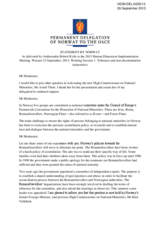 Statement by Norway as delivered by Ambassador Robert Kvile