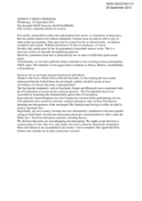 Statement by Olof Kleberg from the Swedish OSCE Network