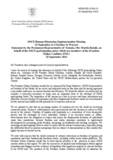 Statement by the Permanent Representative of Estonia under Working Session 4