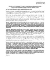 Statement of the Czech Republic - Working Session Fundamental Freedoms I