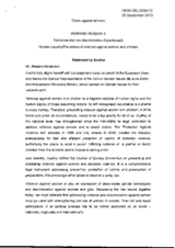 Statement by Austria - Working Session 3: Gender equality/Prevention of violence against women and children