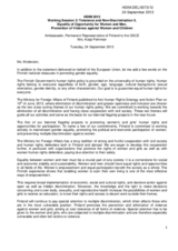 Statement of Finland - Equality of Opportunity for Women and Men, Prevention of Violence against Women and Children