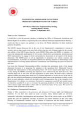 Opening Session - national statement of Turkey