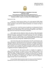 Statement by Ambassador Zoran Dabik, Permanent Representative of the Republic of Macedonia to OSCE in response to the Head of the US HDIM Delegation