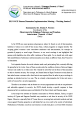 Statement by Dr. Mattia F. Ferrero for Working Session 2