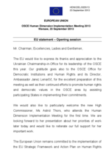 Opening Statement of the EU