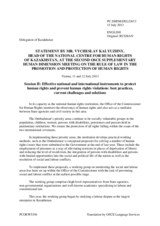 Session 2, Statement by Mr. Vyacheslav Kalyuzhnyy, Office of the Commissioner for Human Rights