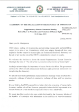 Closing Session, Statement