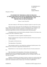 Session 1, Statement