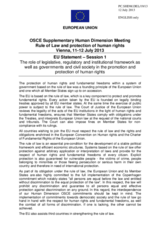 Session 1, Statement