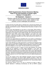 Session 2, Statement