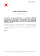 Statement by Turkey