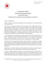 Statement by Turkey, Working Group II