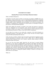 Statement by Turkey