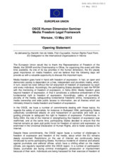 Opening Statement of European Union