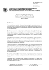 Session 1, Statement