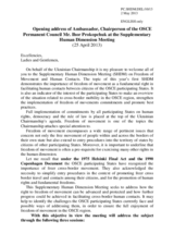 Statement by Amb. Ihor Prokopchuk, Chairperson of the Permanent Council