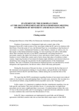 Closing Session, Statement