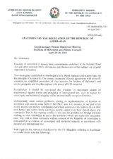 Session 1, Statement