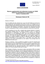 Closing Session, Statement