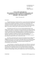 Closing Session, Statement