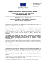 Session 3, Statement