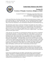 Statement from United States