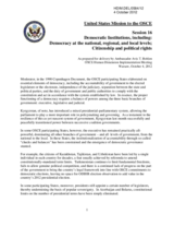 Statement from United States