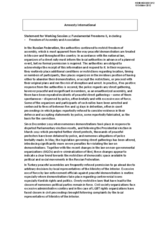 Statement for Working Session 2: Fundamental Freedoms II