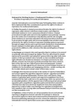 Statement for Working Session 1:  Fundamental Freedoms I