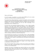 Statement by Turkey