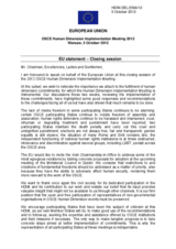 EU statement &ndash; Closing session