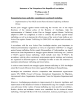 Statement of the Delegation of the Republic of Azerbaijan