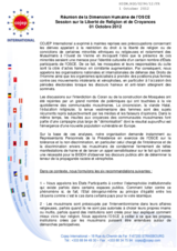 Statement by COJEP International