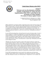 Statement from United States