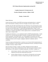 Canadian Statement for Working Session 10