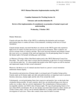 Canadian Statement for Working Session 14