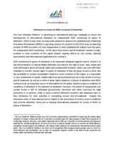 Statement on access of NGO&rsquo;s to places of detention