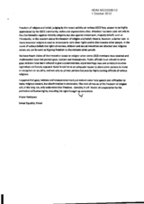 Session 11:  Statement on gays, lesbians and transpersons