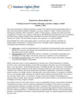 Statement by Human Rights First