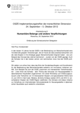 Statement from the Swiss delegation