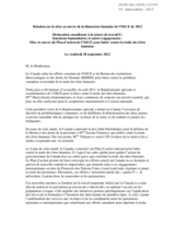 Canadian Statement on Human Trafficking