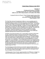 Statement from United States