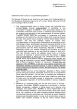 Statement of the Council of Europe-Working session 7