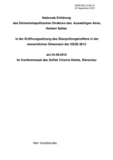 Statement by Ambassador Herbert Salber, German delegation